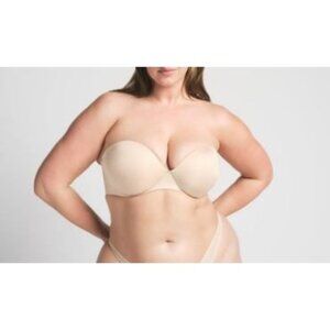 NWT SKIMS ULTIMATE PUSH-UP STRAPLESS BRA SAND - 32DD